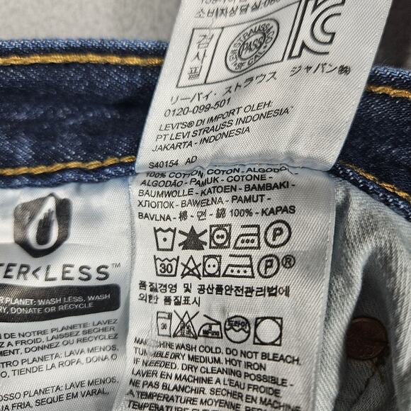 Levis 501 Jeans Mens Size 35x32.5 Straight Fit Cotton Denim Blue Distressed Worn - Picture 9 of 16